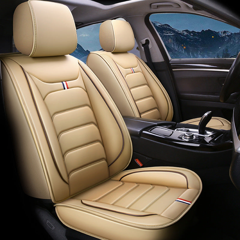 5-Piece Car Seat Covers, Full Set Universal Waterproof Leather Auto Seat Protectors for SUV, Sedan, Pickup