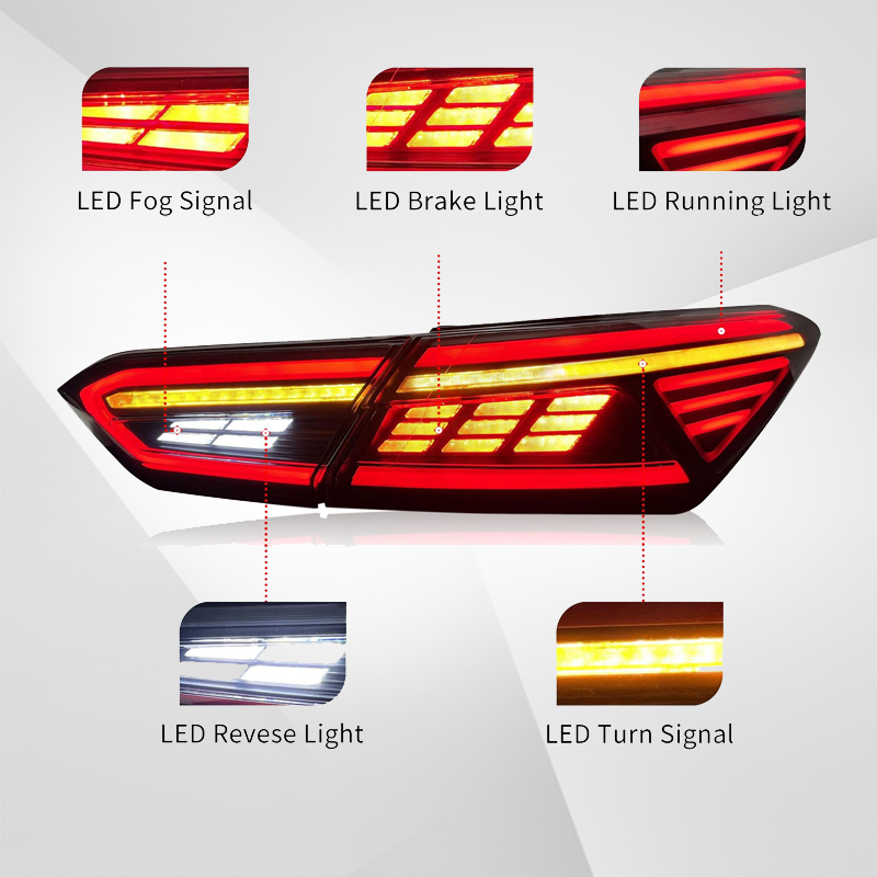 New LED Tail Light Assembly for Toyota Camry 8th Generation 2018 2019 2020 2021 2022 2023 2024