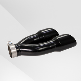 NEW Dual Slant-Cut Stainless Steel Exhaust Tip – 3
