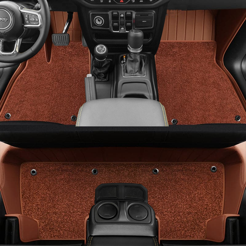 Special for Jeep Wrangler(2018-2024) and Wrangler JK(2013-2017) Floor Mat Fully Surrounded By All-Weather Floor Mat