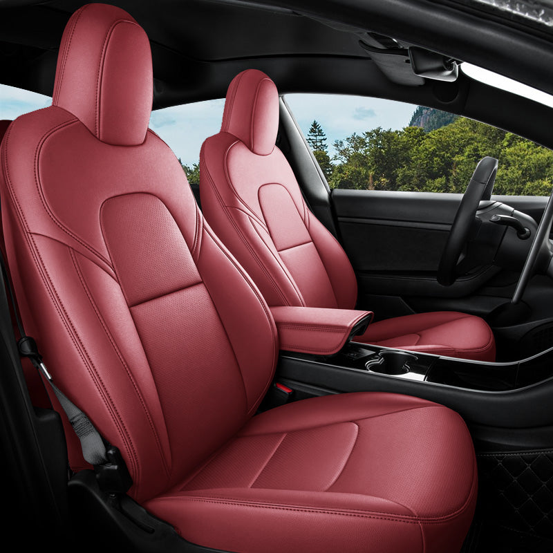 All-Inclusive Custom Tesla Model 3/Highland/Y/Juniper (2016-2025) Nappa Leather Car Seat Covers – Full Set