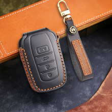 Load image into Gallery viewer, Genuine Leather Key Fob Cover for Toyota Camry, RAV4, and Highlander Models