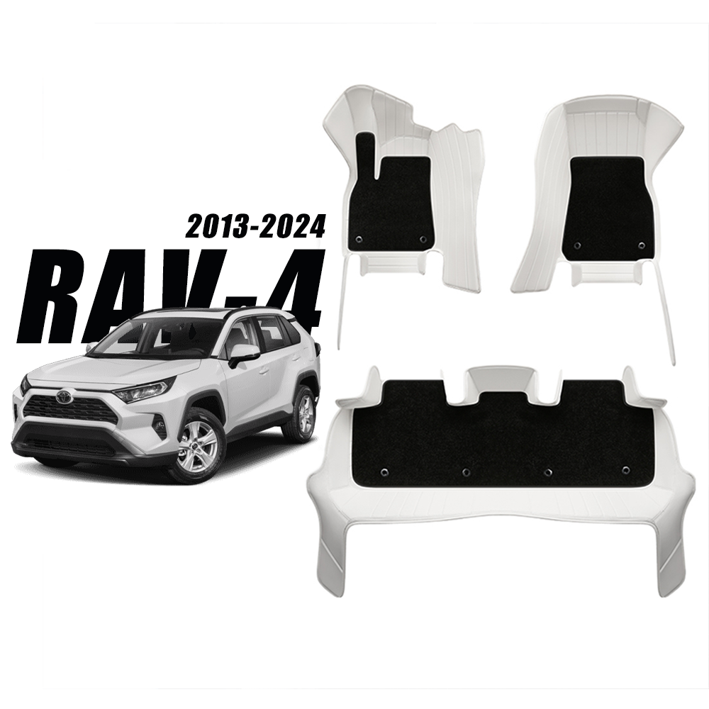 Special for Toyota RAV4(2013-2024) Leather Floor Mat Fully Surrounded By All-Weather Floor Mat