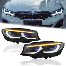 Load image into Gallery viewer, Laser Style Headlights for BMW 3 Series G20/G21 Pre-LCI 2019–2022 Assembly Upgrade, Amber DRL