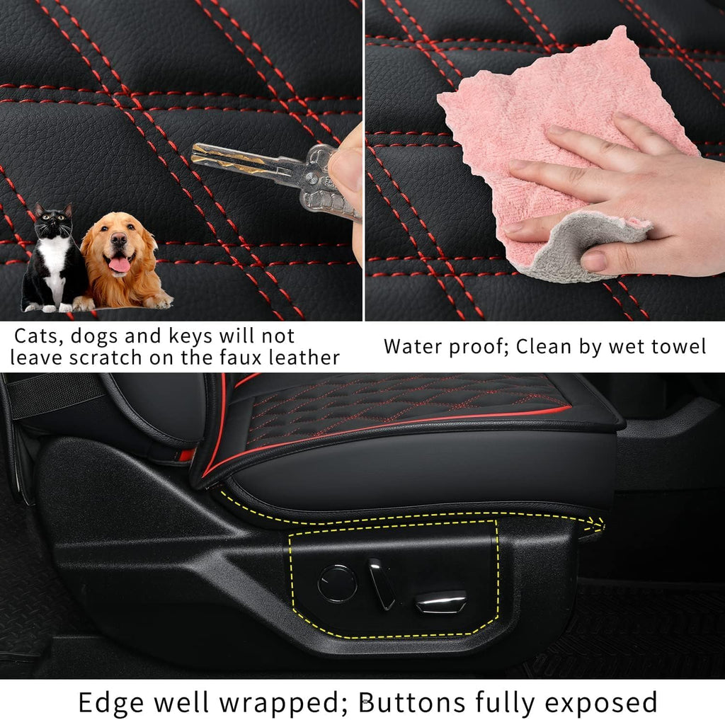 Custom Leather Car Seat Cover Full Set Fit For Ford F150 (2009-2025), F250, F350, F450(2017-2025)