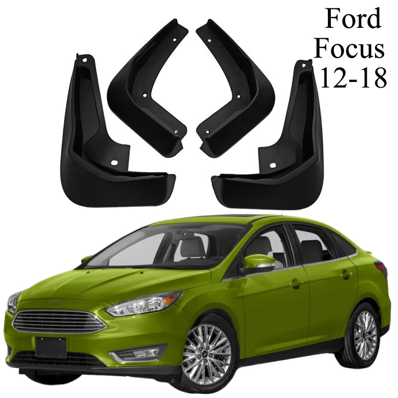 Mud Flaps for 2005-2018 Ford Focus Hatchback - Front & Rear Splash Protection (4-Piece Set)