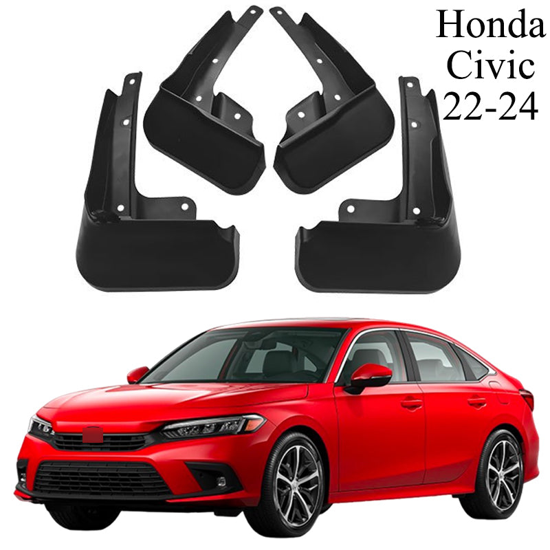 Mud Flaps Mud Guards Fit for 1996-2024 Honda Civic Hatchback Front & Rear Mud Splash Guards Accessories - 4 Pcs