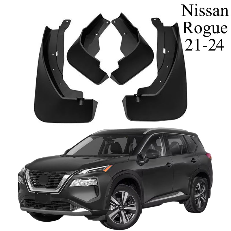 Mud Flaps for Nissan Rogue 2021-2024 - 4-Piece Front & Rear Mud Splash Guard Kit