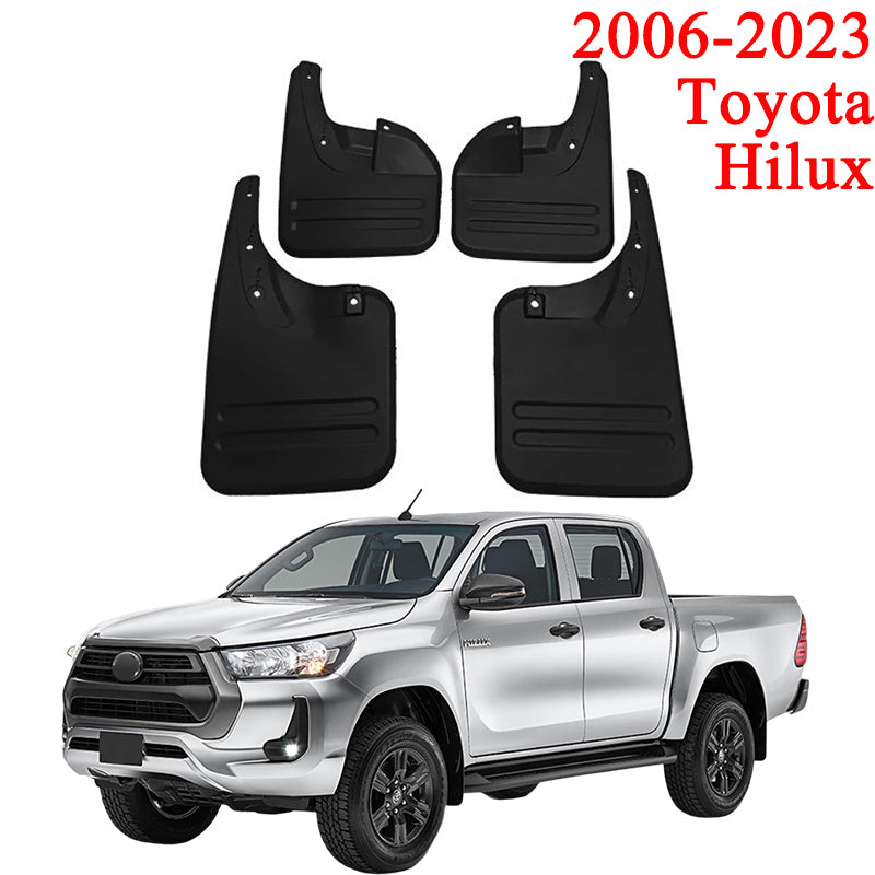 Mud Flaps for 2006-2023 Toyota Hilux Vigo , Front & Rear Mud Splash Guards Accessories - 4 Pcs