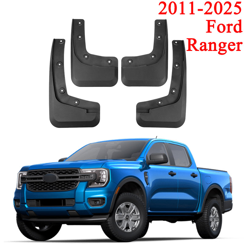 Mud Flaps for 2011-2025 Ford Ranger Front Rear Set 4PCS Splash Guards Fender Flares