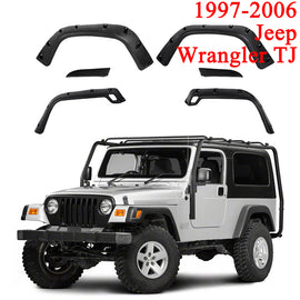 Fender Flares Compatible for 1997-2006 Jeep Wrangler TJ & LJ Off-Road Front & Rear Wheel Flares 4 PCS Set