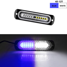 Load image into Gallery viewer, 8pcs 12 LED Synchronous Function Emergency Strobe Grille Lights, Ultra-Thin Surface Mount Hazard Warning Flasher Chasing Lights