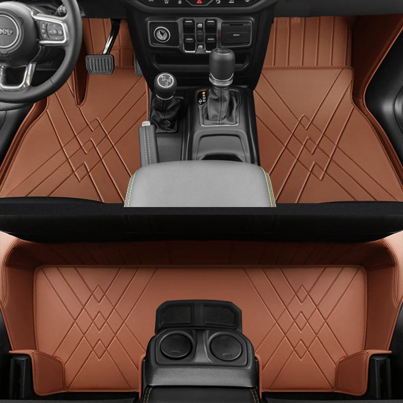 Special for Jeep Wrangler(2018-2024) and Wrangler JK(2013-2017) Floor Mat Fully Surrounded By All-Weather Floor Mat