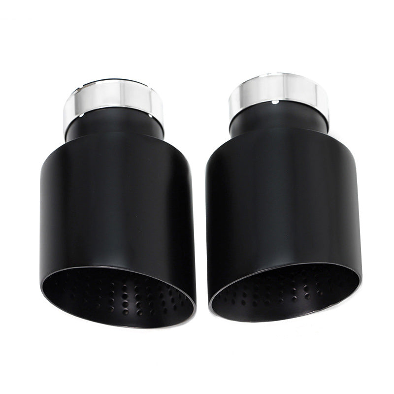 4 Inch Stainless Steel Exhaust Tip Matte Silver or Black Honeycomb Design Universal Bolt-On
