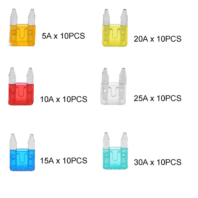 300Pcs Car Fuse Assortment Kit, 160 Mini Blade Fuses Automotive + 90 Standard Auto Fuses + 50 Micro Fuse + 1 Puller