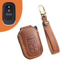 Load image into Gallery viewer, Leather Car Key Covers for Honda Models Accord Civic CR-V HR-V Pilot