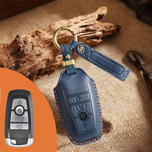 Load image into Gallery viewer, Genuine Leather Key Fob Cover for Ford (3-5 Buttons)