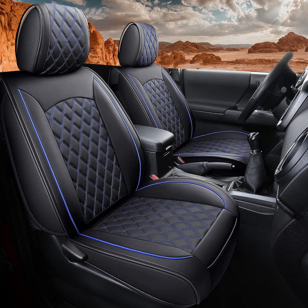 Custom Leather Car Seat Cover Full Set Fit For Ford F150 (2009-2025), F250, F350, F450(2017-2025)