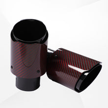 Load image into Gallery viewer, 4&quot; Red Carbon Fiber Exhaust Tip – Universal Fit, 3.5″–4.5″ Size Options | Modified Car Upgrade