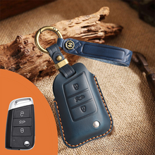 Load image into Gallery viewer, Genuine Leather Key Fob Cover for Volkswagen (3-5 Buttons)