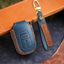 Load image into Gallery viewer, Genuine Leather Key Fob Cover for Honda Accord, Civic, CR-V, HR-V, and Pilot Models