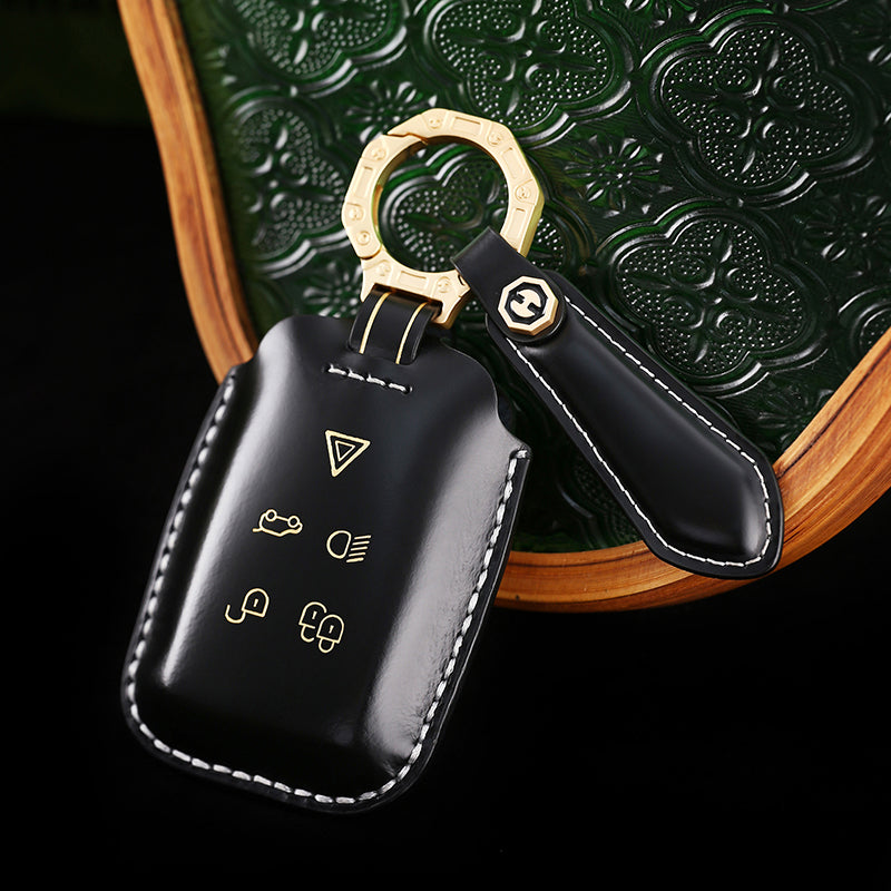 Land Rover Key Fob Cover with Keychain, Full Protection, Compatible with 2018-2023 Land Rover Range Rover Evoque, Sport, Vogue