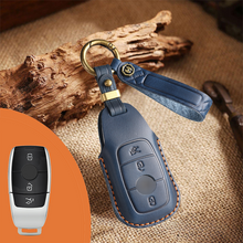 Load image into Gallery viewer, Genuine Leather Key Fob Cover for Mercedes-Benz