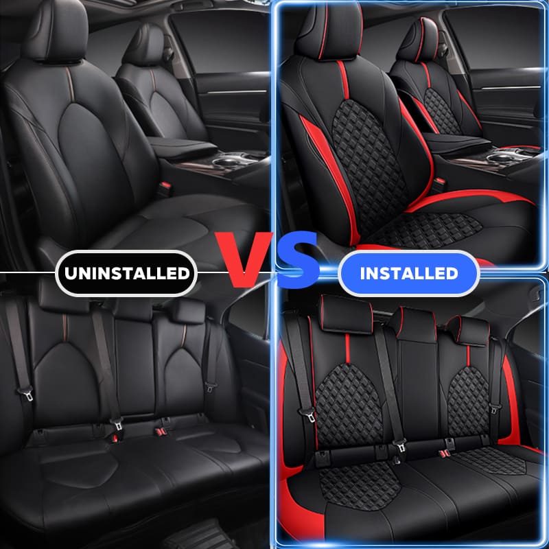 Custom for Toyota Camry(2018-2024) Sport Style Leather Car Seat Cover Full Set