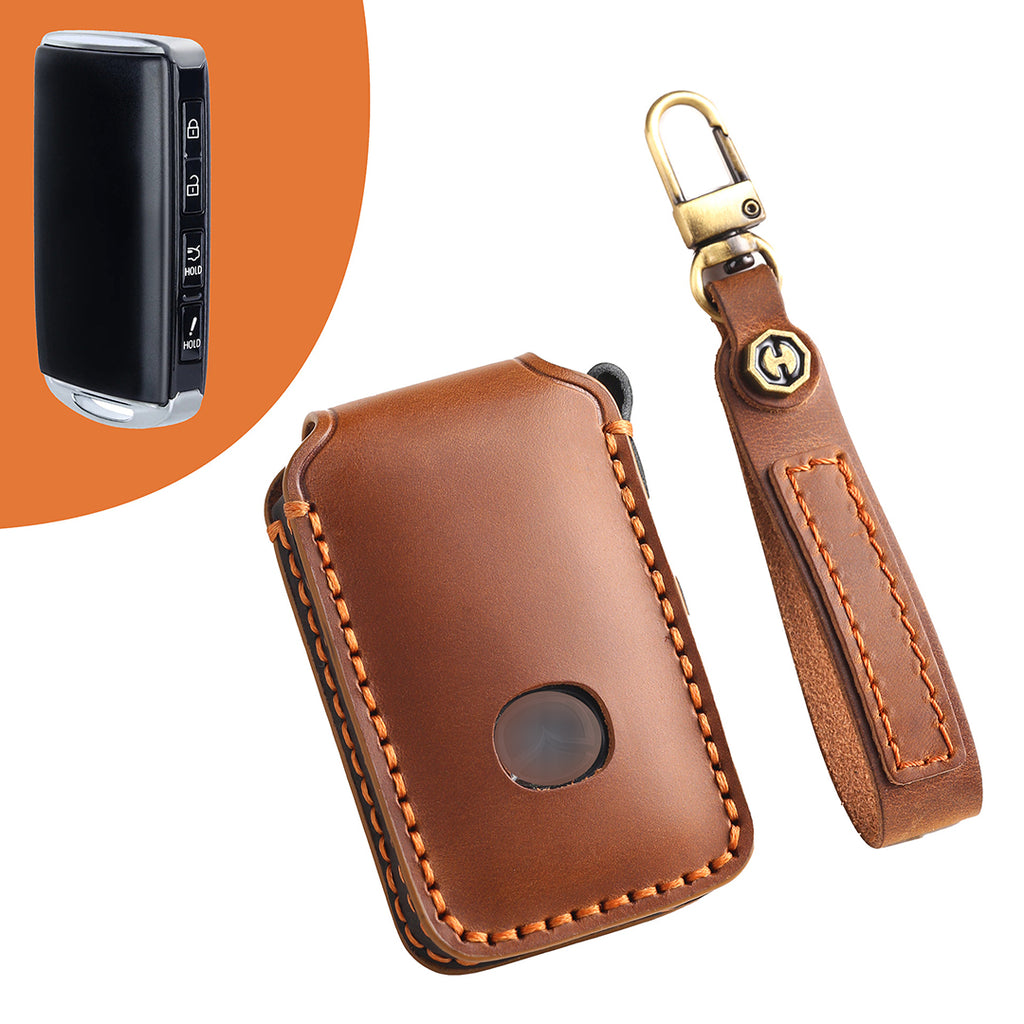 Leather Smart Car Key Cover Case for Mazda 3, Mazda 6, CX-3, CX-5, and CX-9