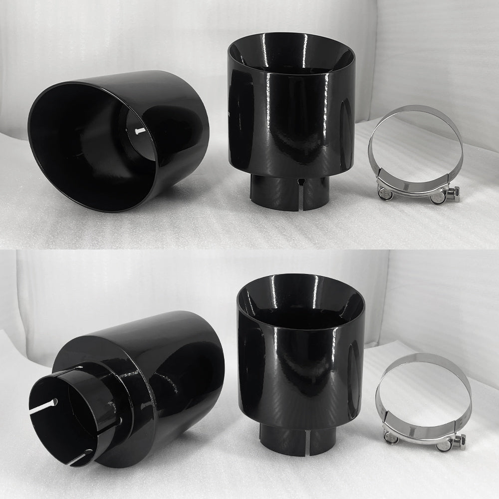 5" Exhaust Tips for Dodge Charger/Pickup – Chrome or Black Finish, Bolt-On Upgrade