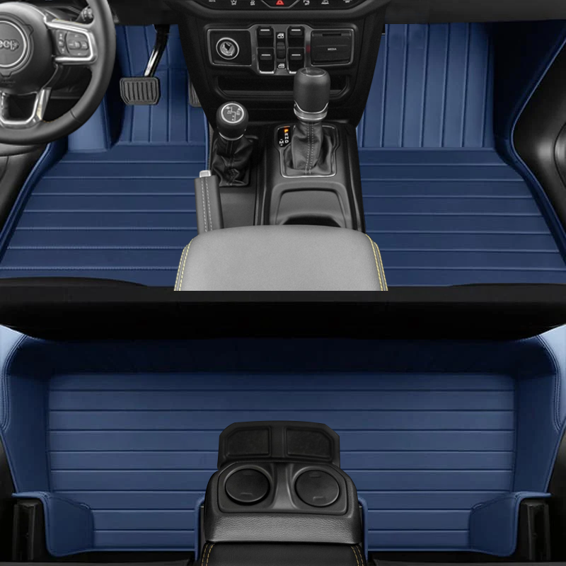 Special for Jeep Wrangler(2018-2024) and Wrangler JK(2013-2017) Floor Mat Fully Surrounded By All-Weather Floor Mat