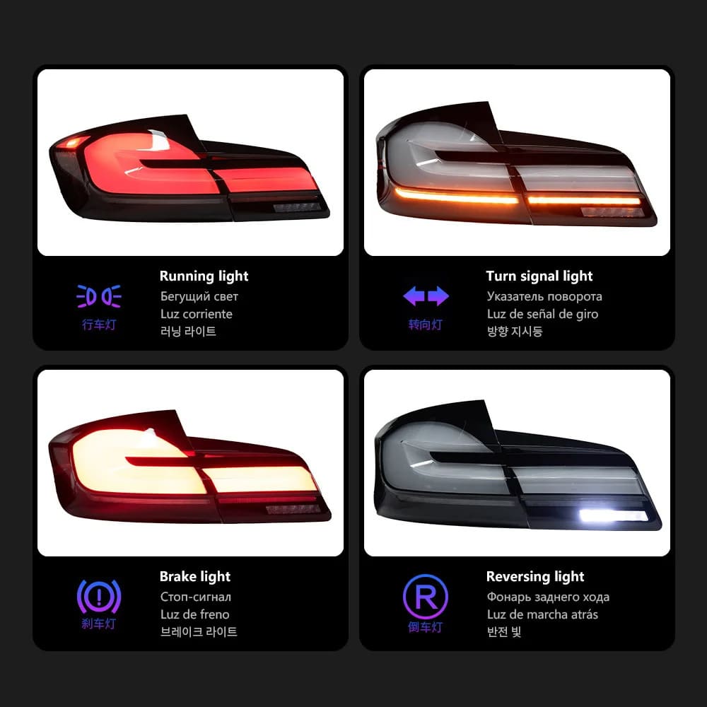 BMW 5 Series F10  Tail Lights with Sequential Turn Signals (2011-2017)