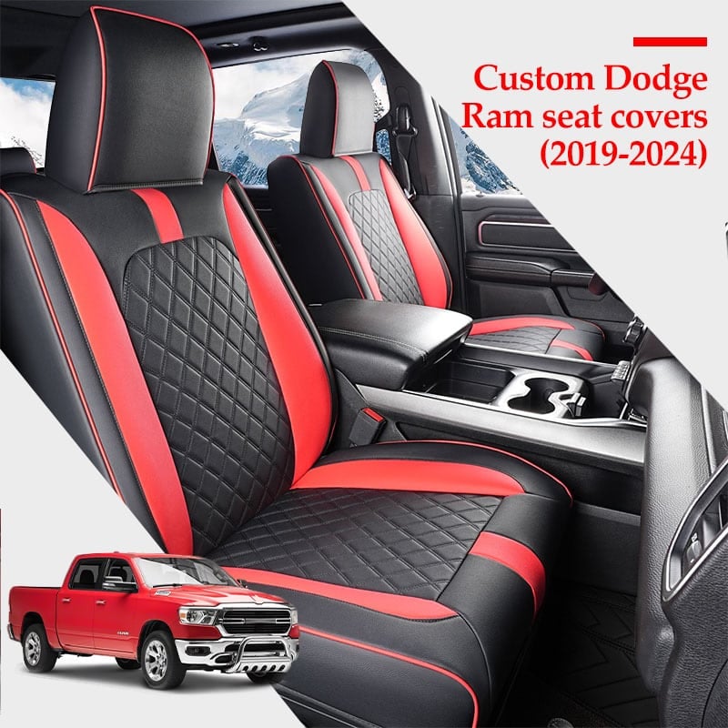 Luxury All-inclusive Car Seat Covers Full Set Custom For Dodge Ram  Compatible with Ram 1500(2019-2024)