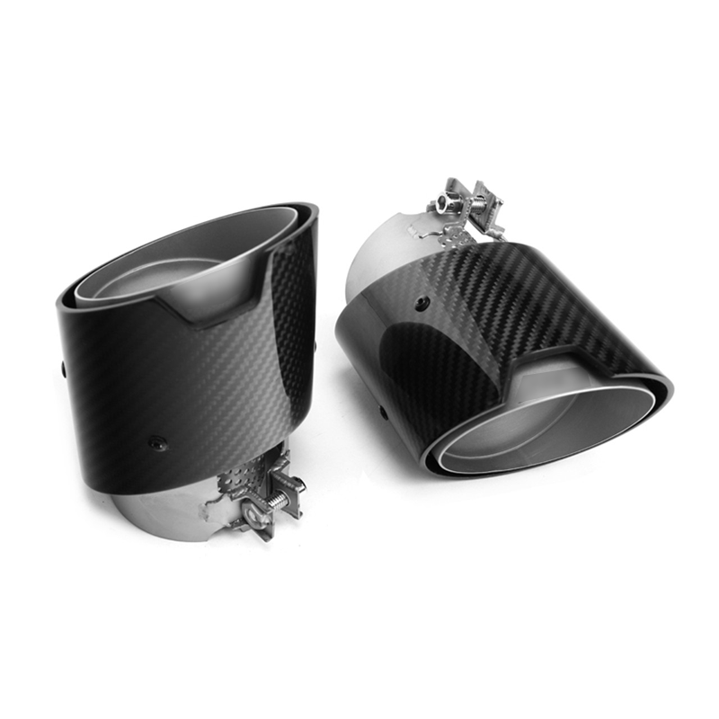 Carbon Fiber Tailpipe With Net Exhaust Tips For BMW X3M X4M M2 M3 M4 - F97 F98 G87 G80 G82 G83