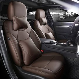 Custom Fit 360° Leather Seat Covers for Cadillac CT4/CT5 (2020–2025) – Full Set, Luxury Design