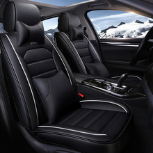 Load image into Gallery viewer, Universal Full Cover Leather Car Seat Covers Four Season Use Comfortable for Five Seats