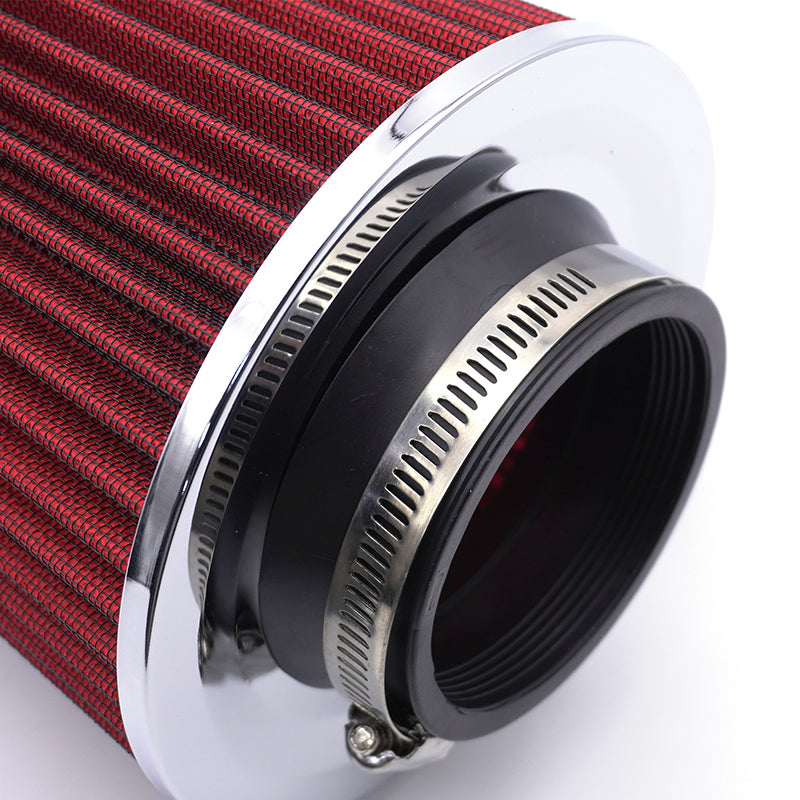 3",3.5",4" Universal Clip-On Air Filters: High-performance, washable filters with a conical shape.