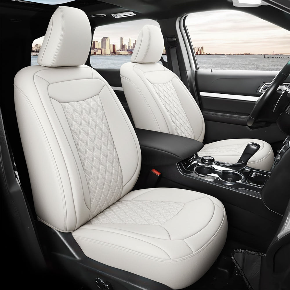 Amancarport Custom Fit Car Seat Covers Full Set For Ford Explorer 6-7 Seats (2020-2025)