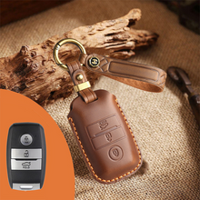 Load image into Gallery viewer, Genuine Leather Key Fob Cover for Kia