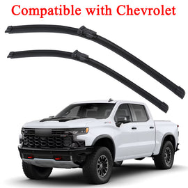 Boneless Silent Wiper Blades – OEM Quality for Chevrolet Colorado, Silverado & More (Set of 2)