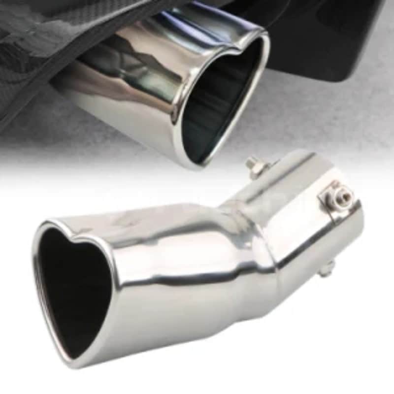 2.5-inch imported stainless steel exhaust pipe universal heart-shaped car exhaust tailpipe