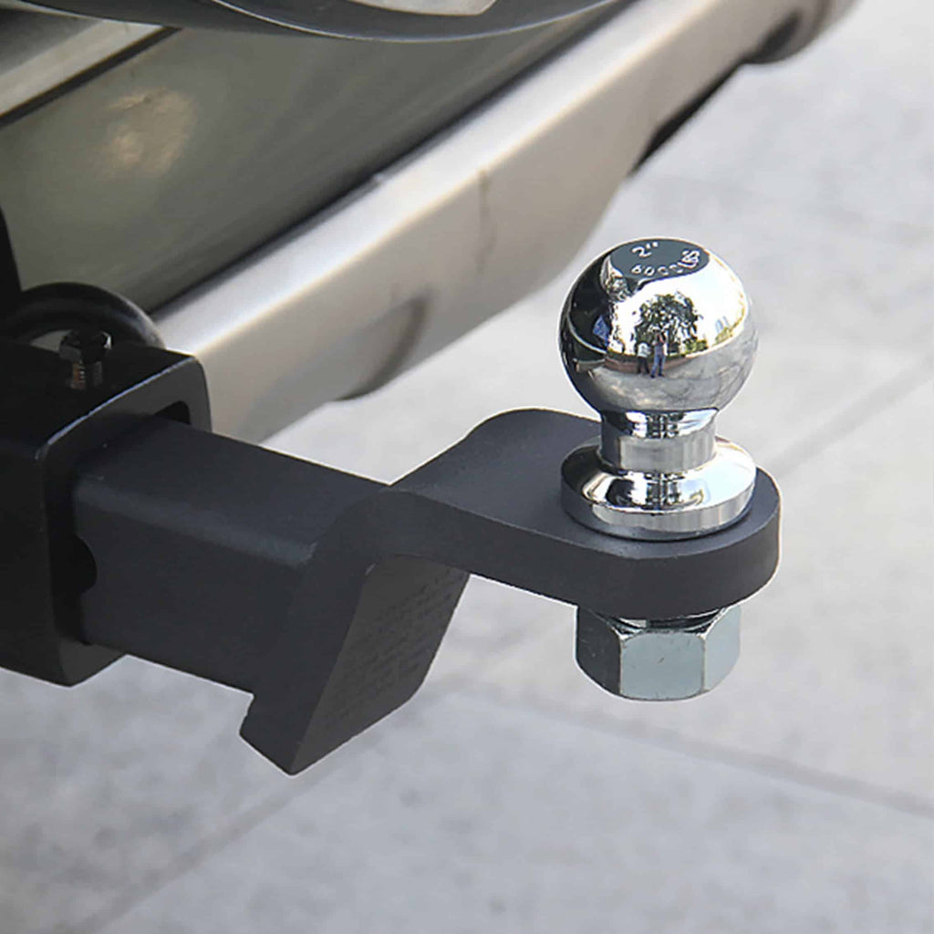 2" Drop Hitch Receiver Chrome, Pin Lock Trailer Mount 2" Receiver ,1-7/8" Ball