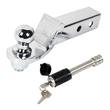 Load image into Gallery viewer, 2&quot; Drop Hitch Receiver Chrome, Pin Lock Trailer Mount 2&quot; Receiver ,1-7/8&quot; Ball