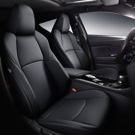 Custom Luxury Leather Car Seat Covers Full Set For Toyota CHR 2017-2025, Waterproof And Wear-resistant