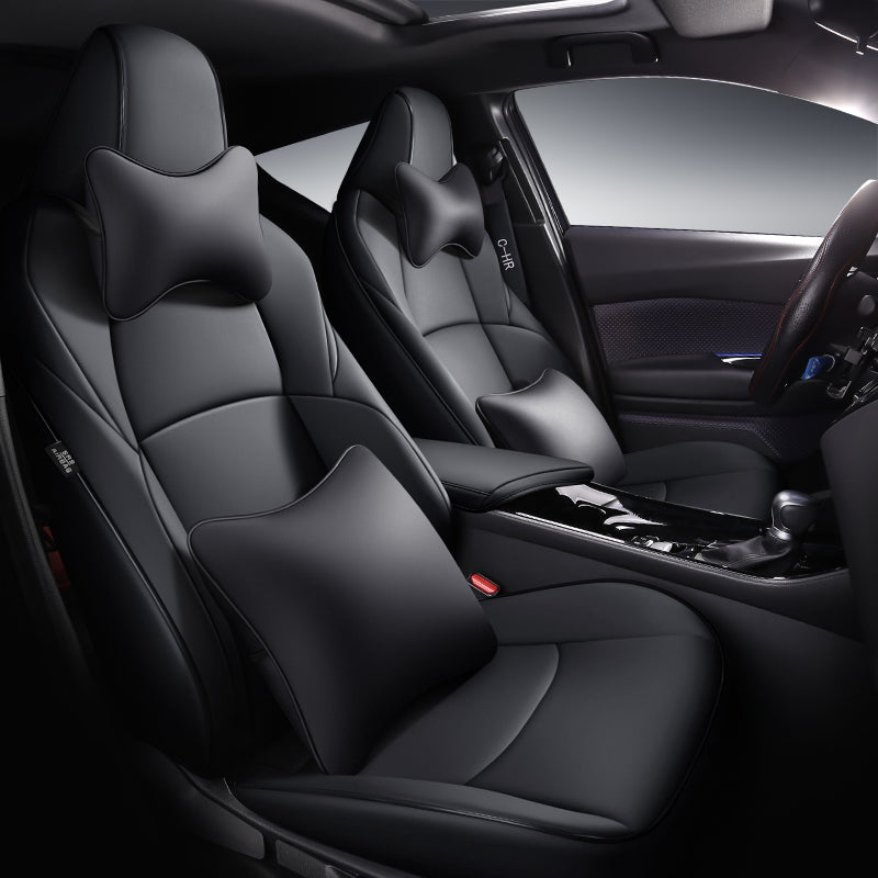 Custom Luxury Leather Car Seat Covers Full Set For Toyota CHR 2017-2025, Waterproof And Wear-resistant