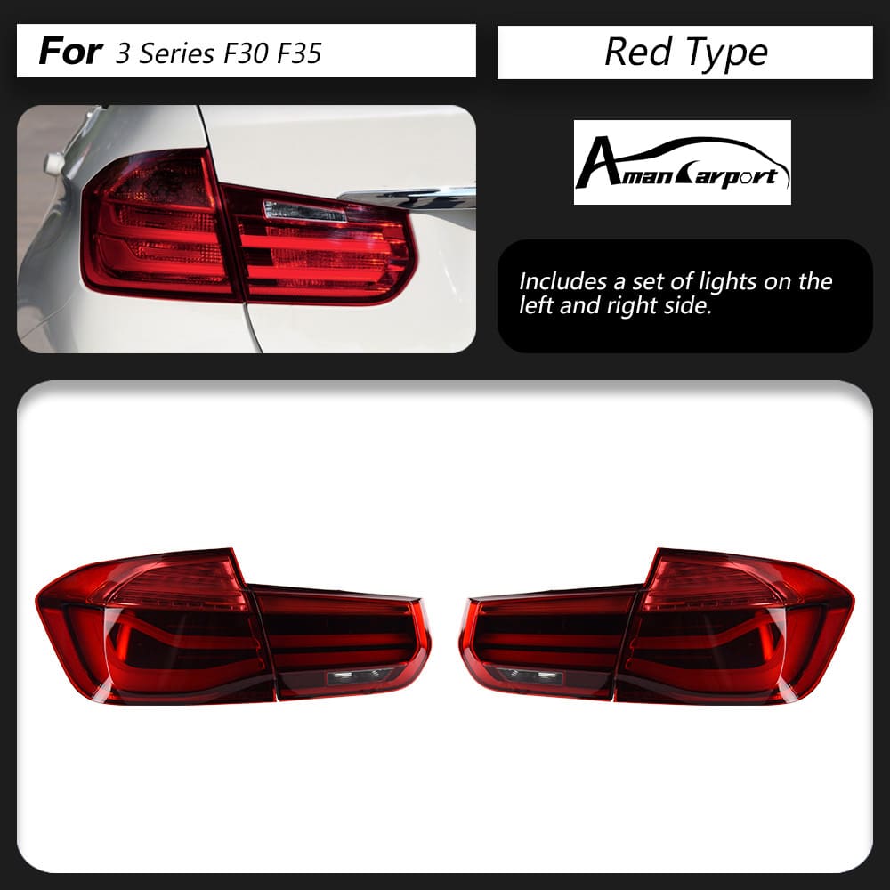 LED Tail Lights for BMW 3 Series F30 2013–2018 with Sequential Turn Signals