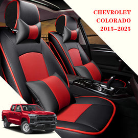 Custom Leather Seat Covers for Chevrolet Colorado (2015–2025) – Waterproof & Airbag Compatible