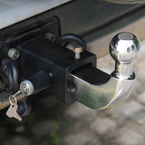 2-Inch Ball Trailer Hitch Receiver, Car Modified Trailer Hook Trailer Rear Bumper Trailer Lock