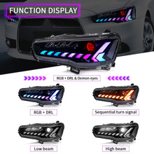 Load image into Gallery viewer, Mitsubishi Lancer EVO X 2008–2024 LED Headlights Assembly, RGB DRL, Sequential Turn Signals, Plug &amp; Play