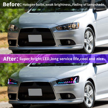 Load image into Gallery viewer, Mitsubishi Lancer EVO X 2008–2024 LED Headlights Assembly, RGB DRL, Sequential Turn Signals, Plug &amp; Play